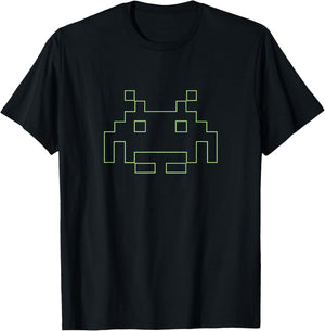 80s Arcade Game Retro Space Alien Invaders Gamer T-Shirt - T-Shirt | Black