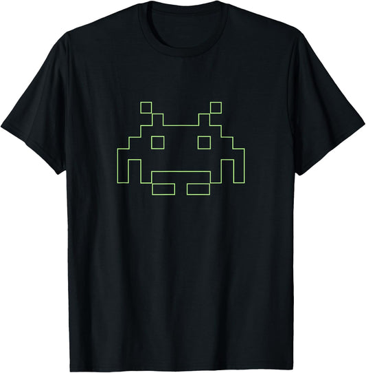 80s Arcade Game Retro Space Alien Invaders Gamer T-Shirt - T-Shirt | Black