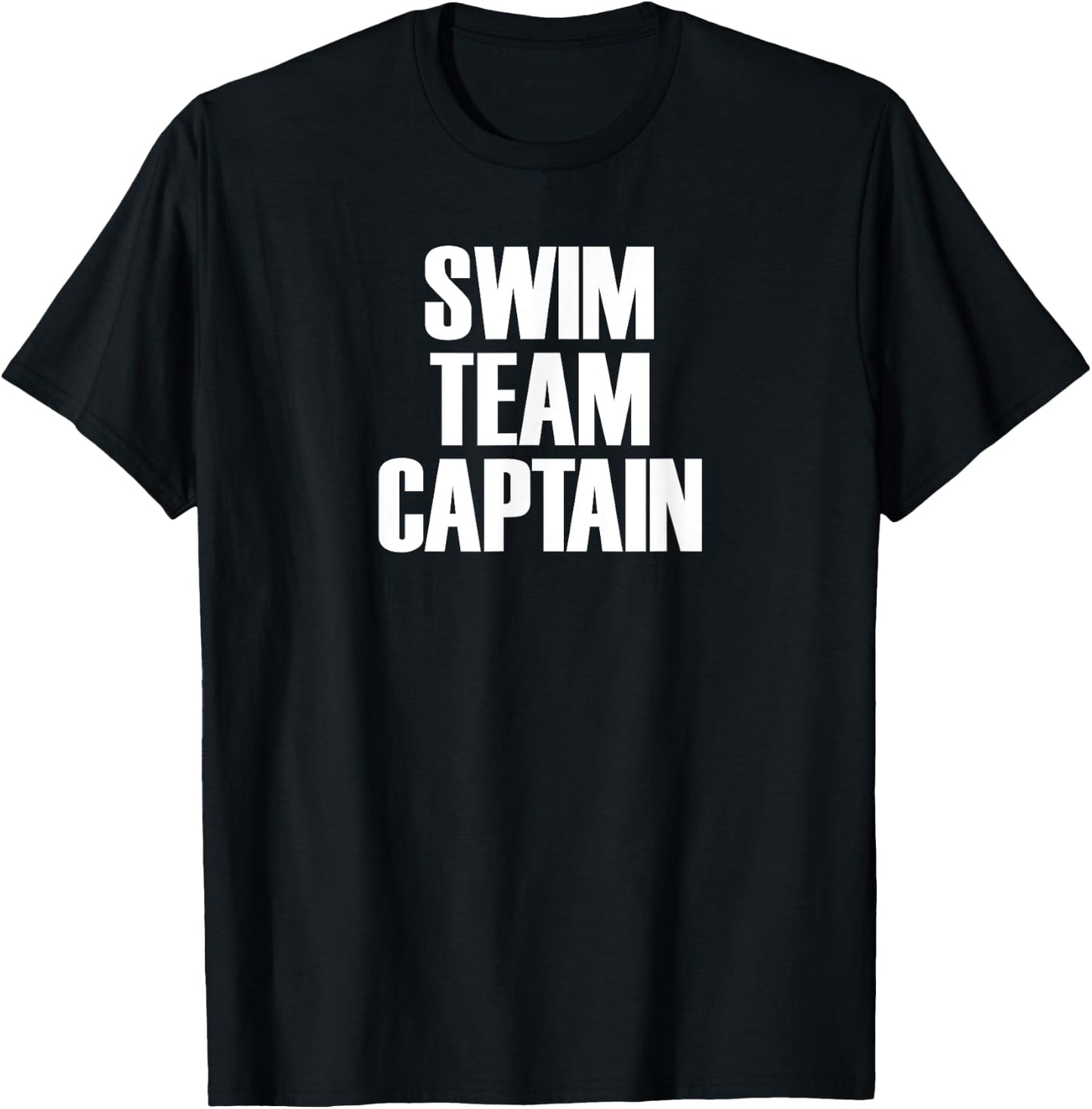 Swim Team Captain - Competitive Swimming T-Shirt - T-Shirt | Black