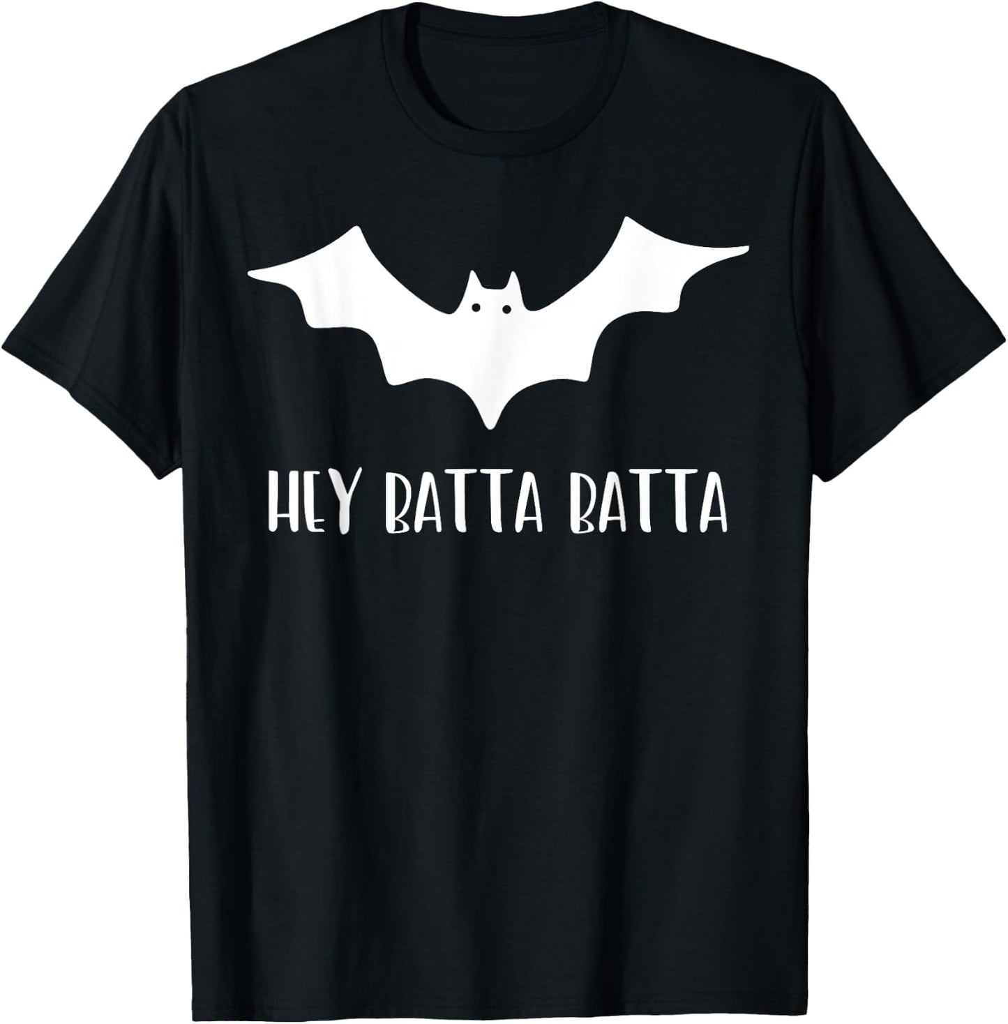 Funny Halloween Baseball Softball Hey Batta Pun Coach Gift T-Shirt - T-Shirt | Black