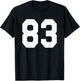 Number 83 Sports Jersey Front and Back Team Player T-Shirt - T-Shirt | Black
