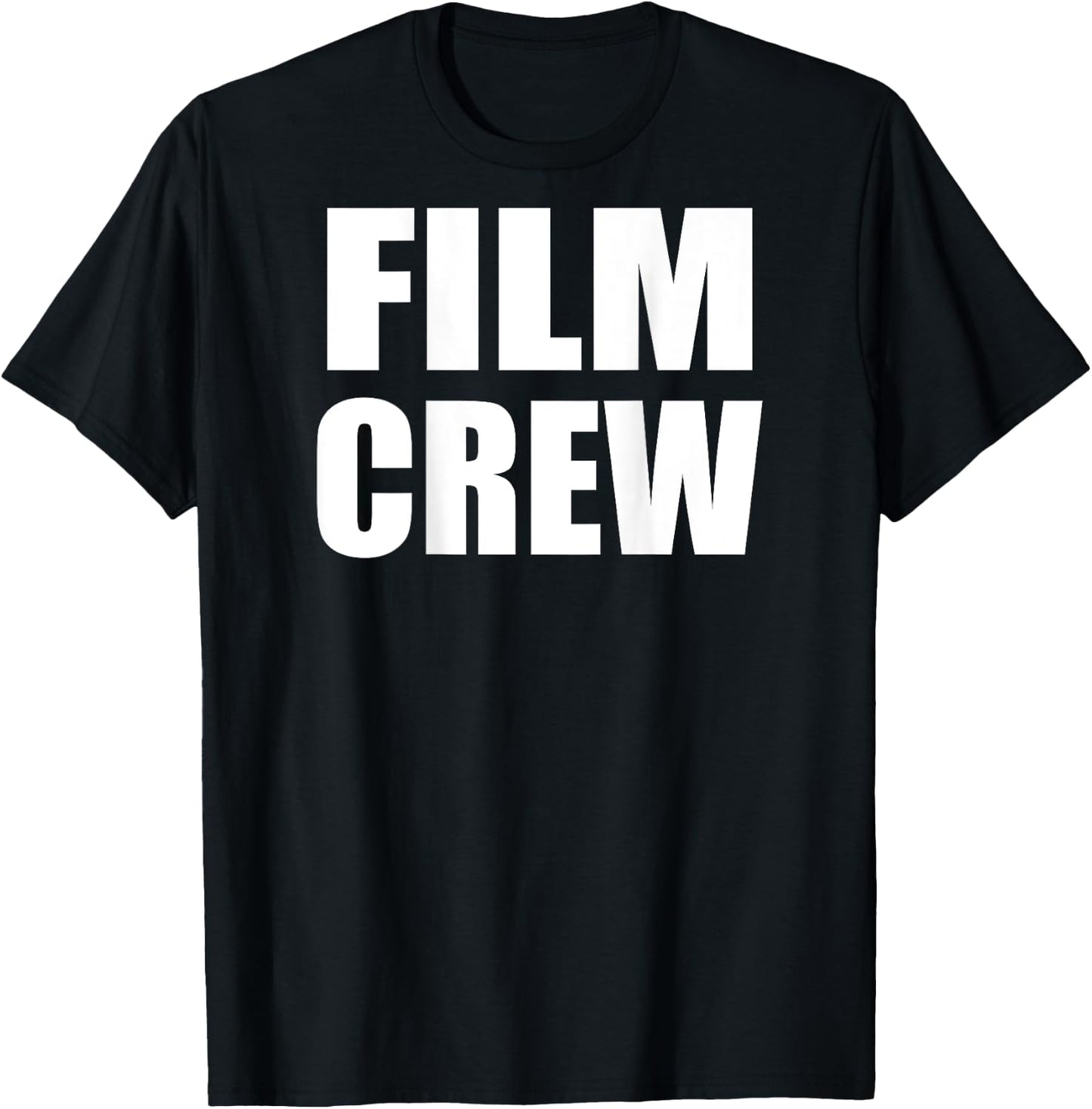 FILM CREW Bold Plain Text Print On Back T-Shirt - T-Shirt | Black
