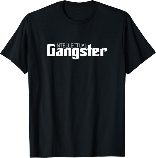 Nerd Intellectual Gangster Novelty T-Shirt - T-Shirt | Black