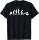 Irreverent Evolution of Man with Cats -Adult Black Cartoon T-Shirt - T-Shirt | Black