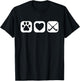 Field Hockey Sticks Dog Paw Love - Field Hockey Team T-Shirt - T-Shirt | Black