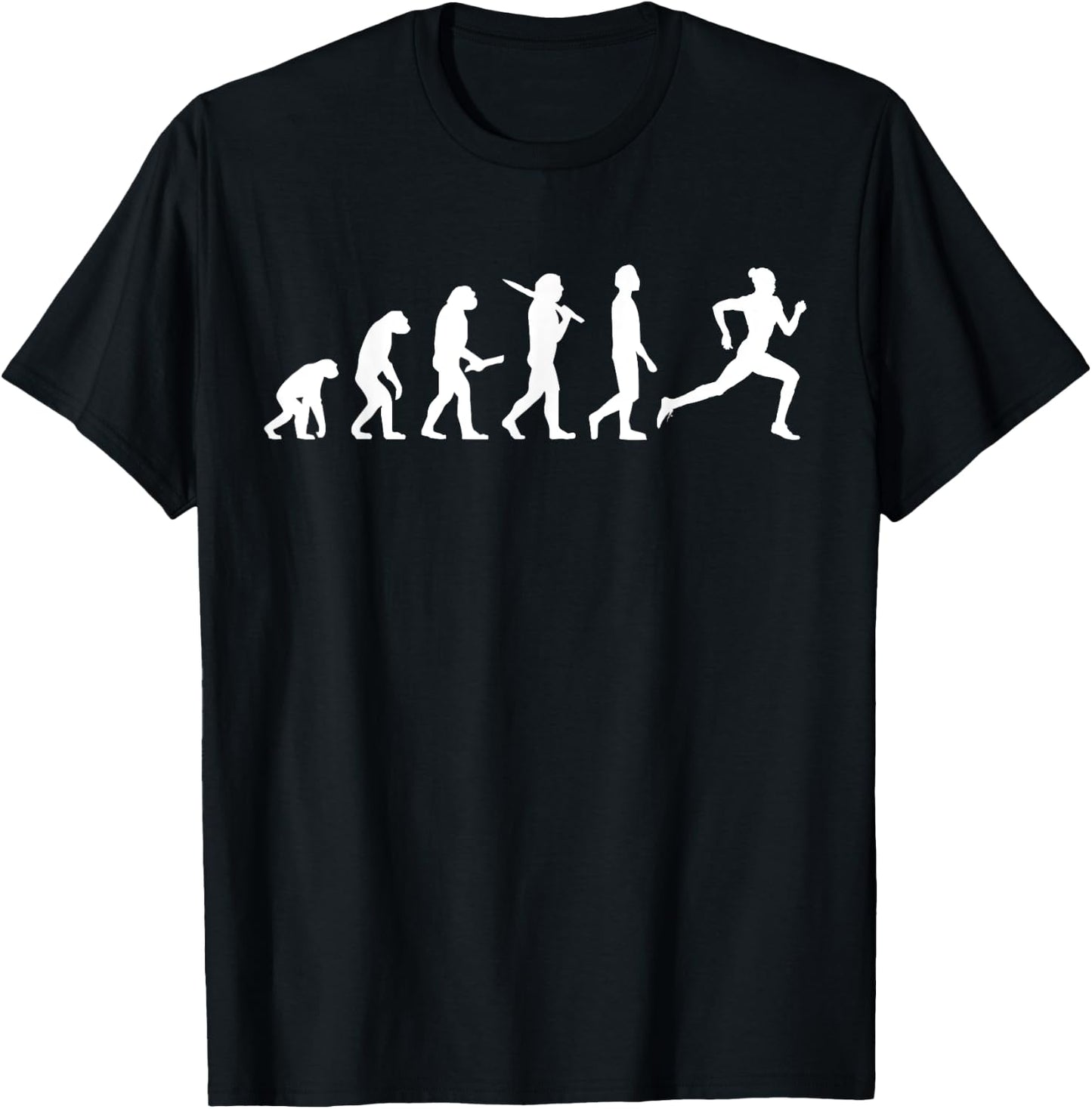 Funny running evolution Gift runners T-Shirt - T-Shirt | Black