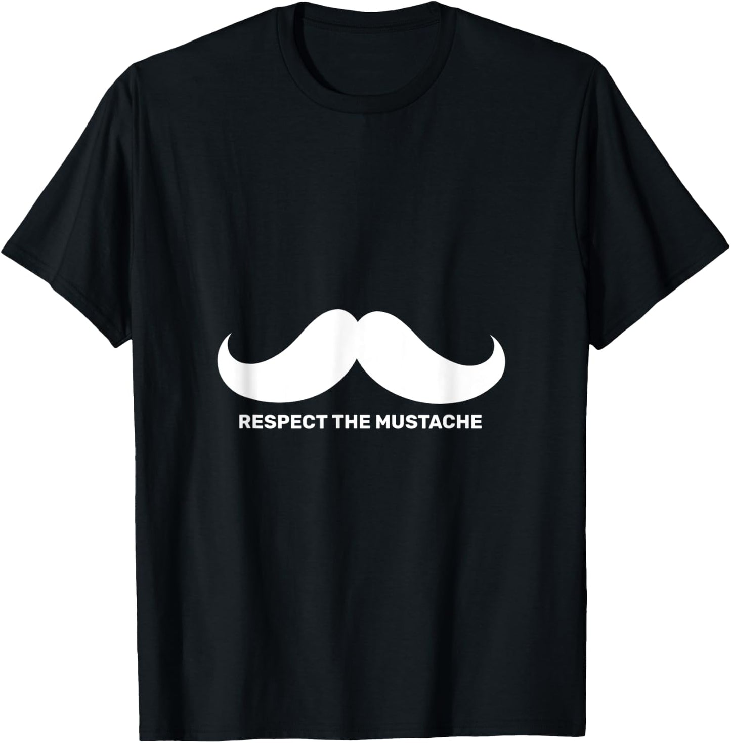 Mustache Funny Gift Moustache Joke T-Shirt - T-Shirt | Black