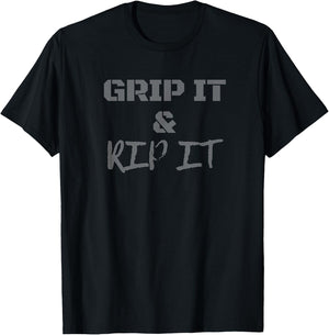 Grip It and Rip It for Lacrosse Golf Motocross Kids T-Shirt - T-Shirt | Black