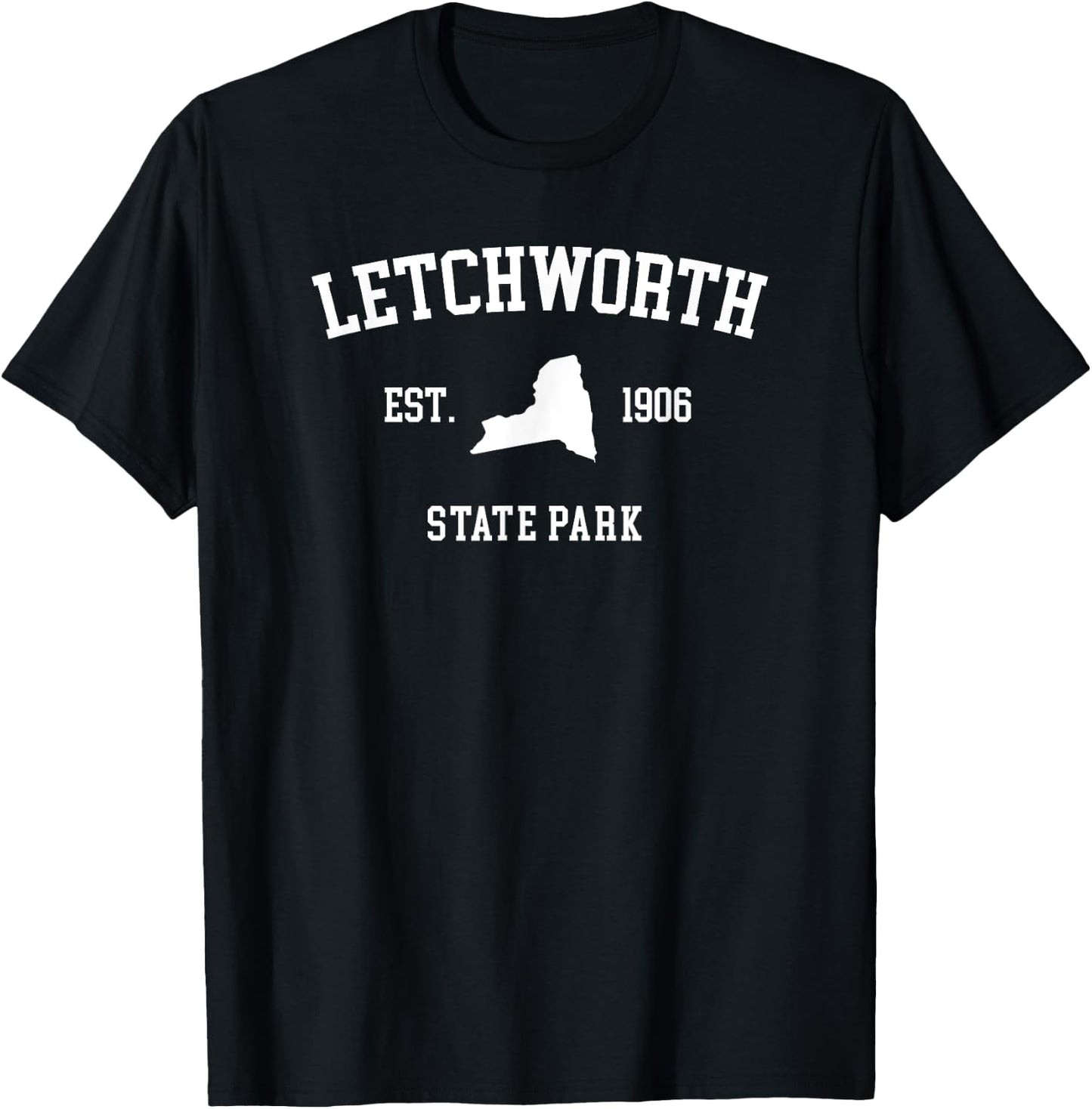 Retro Letchworth State Park Hiking New York Est 1906 T-Shirt - T-Shirt | Black