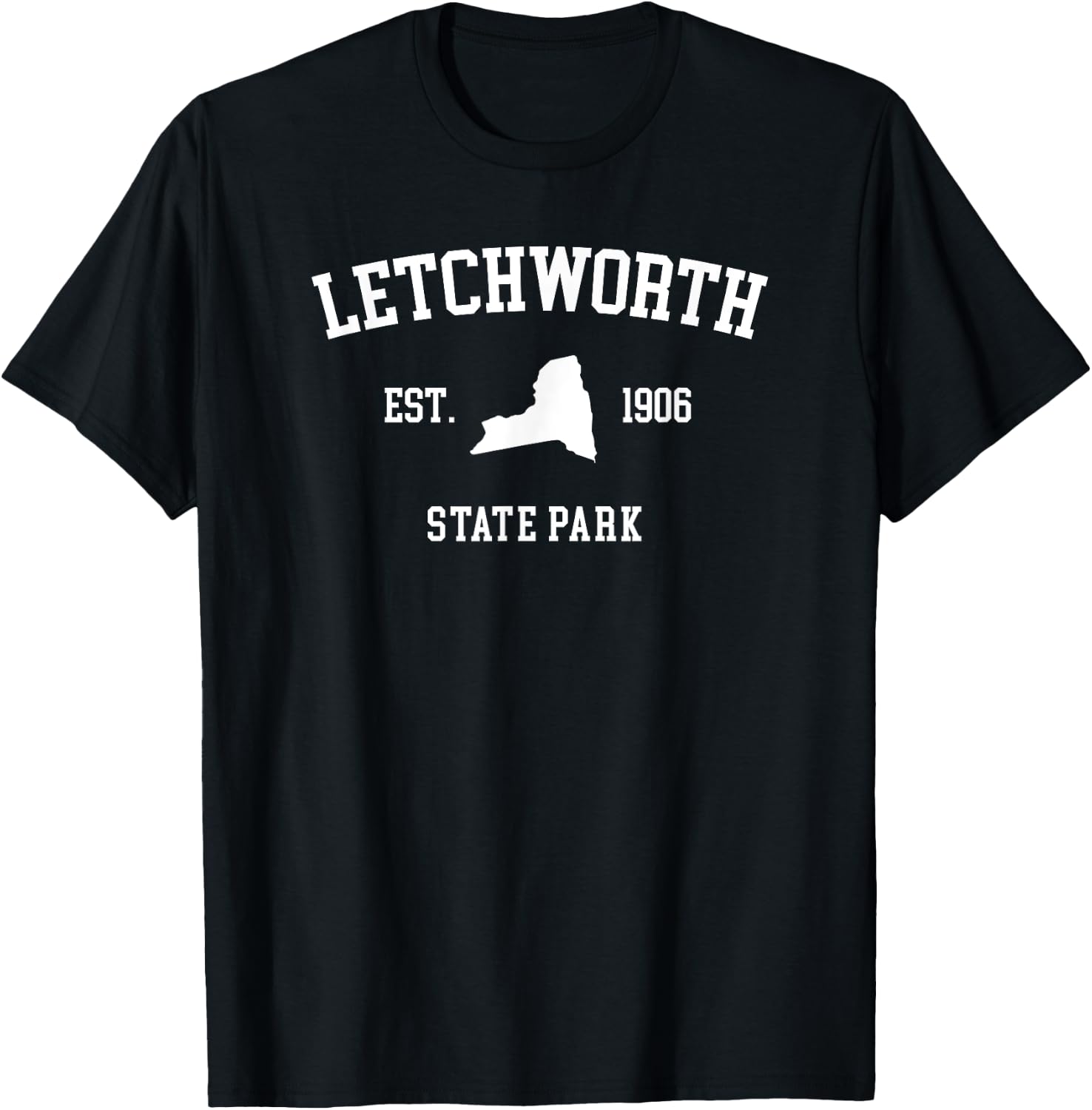 Retro Letchworth State Park Hiking New York Est 1906 T-Shirt - T-Shirt | Black