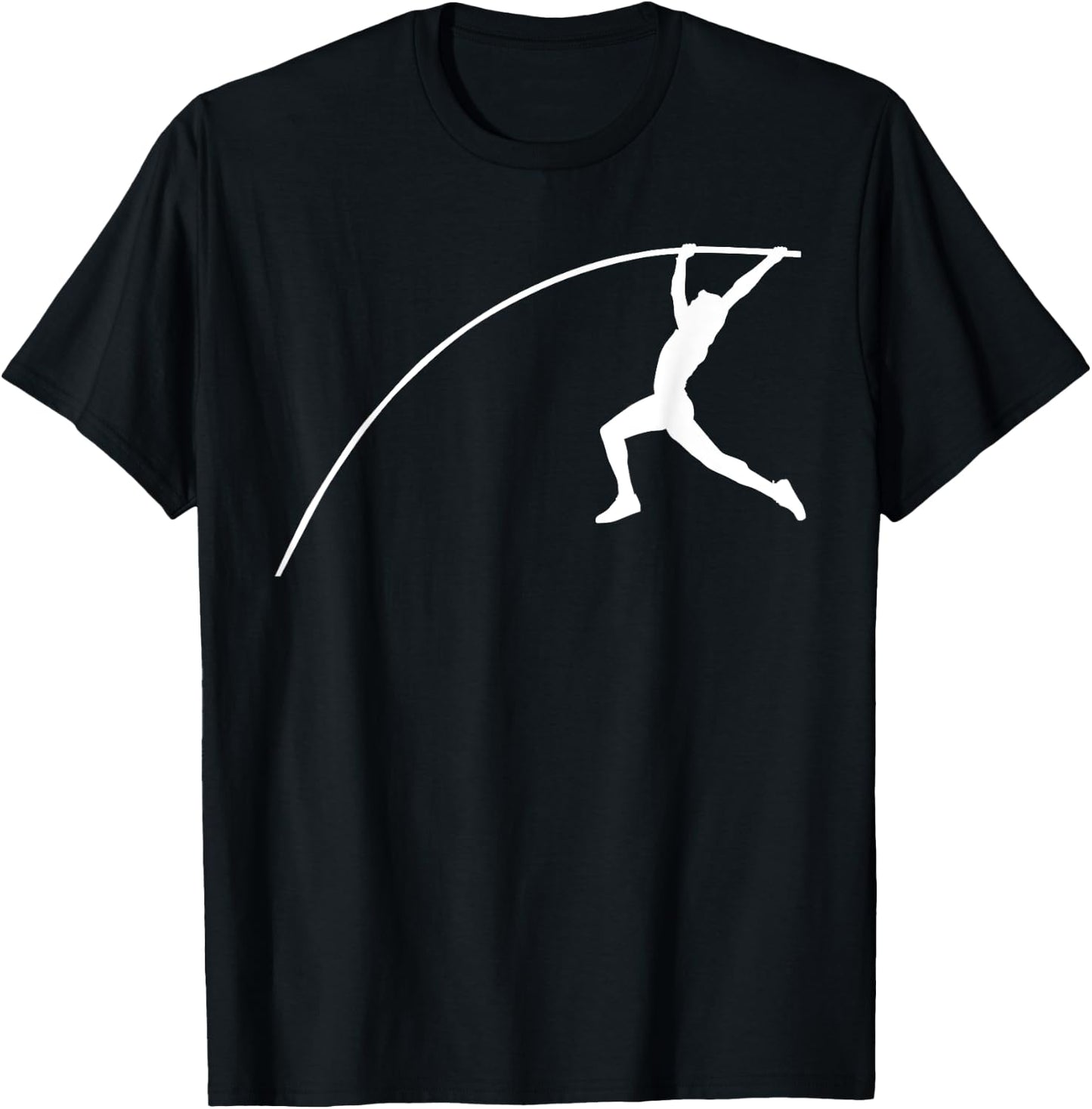 Silhouette Pole Vault Jumping Running Vaulter High Jumper T-Shirt - T-Shirt | Black