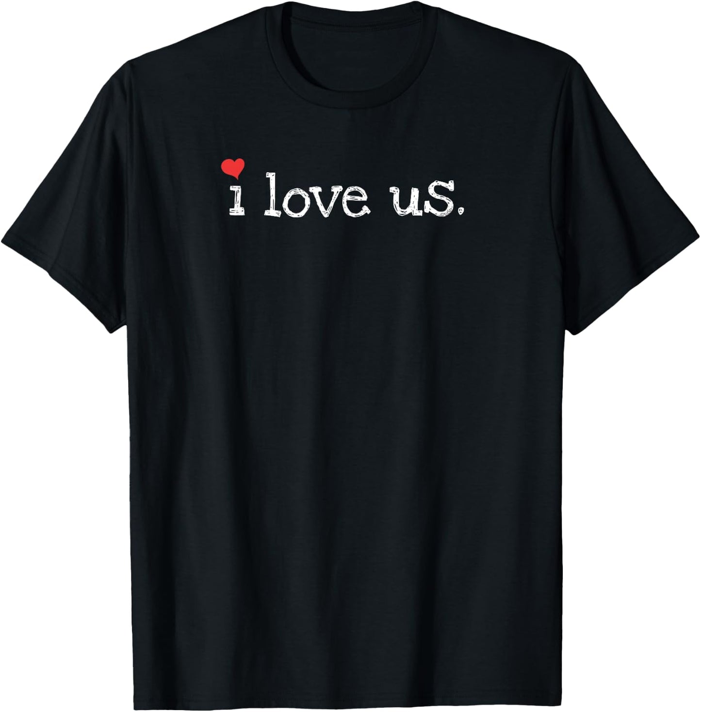 Sweet Couples' I Love Us with Hearts - Valentine's Day T-Shirt - T-Shirt | Black