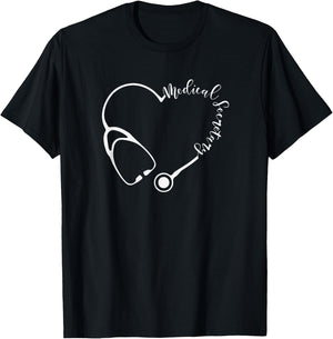 Medical Secretary - Medical Administrative Assistant Outfit T-Shirt - T-Shirt | Black