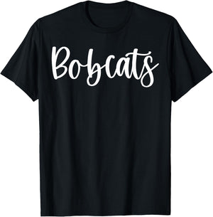 Bobcats School Spirit Team Mascot Game Night T-Shirt - T-Shirt | Black