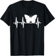 Butterfly Heartbeat Gift Lovers Heartbeat T-Shirt - T-Shirt | Black