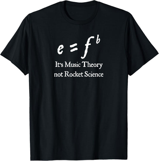 Humorous Music Theory Not Rocket for Science & Music Teacher Men Women Girls Kids T-Shirt - T-Shirt | Black