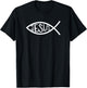 Ichtys Jesus - Symbol - Christian - Dark - Ichthys4m3 T-Shirt - T-Shirt | Black