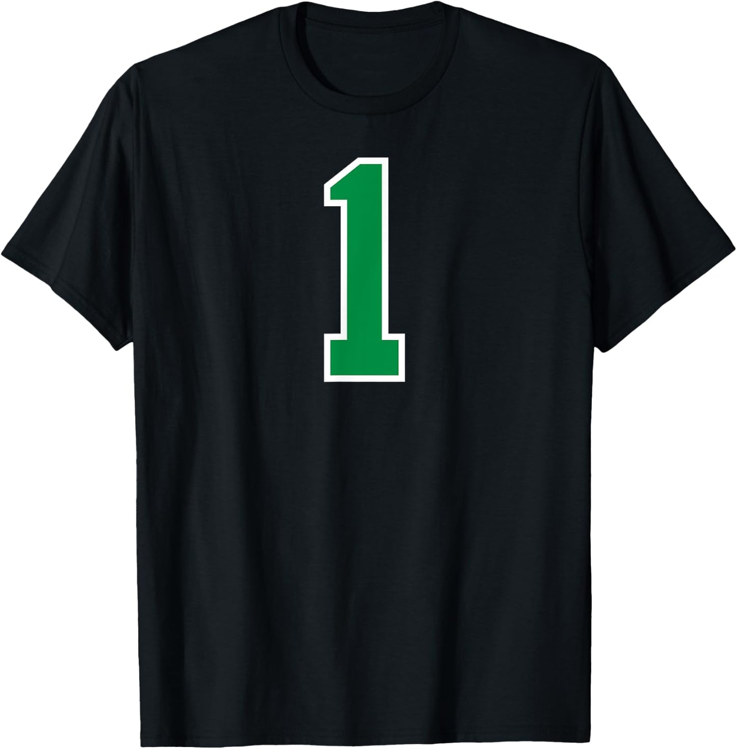 1 Sport Green Varsity Number T-Shirt - T-Shirt | Black