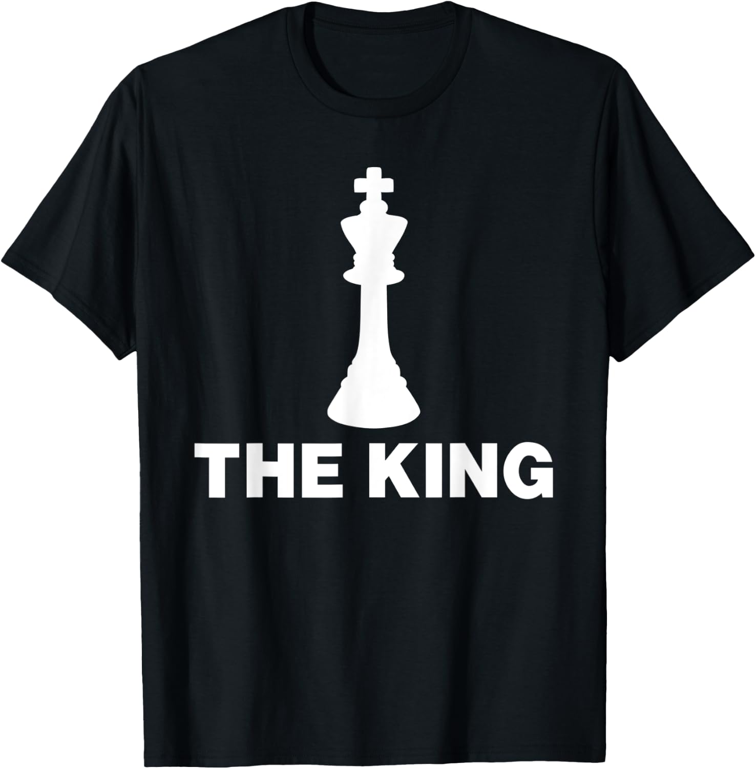 The King Couple Partner The Queen Chess Pieces Chess Lover T-Shirt - T-Shirt | Black