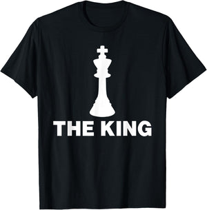 The King Couple Partner The Queen Chess Pieces Chess Lover T-Shirt - T-Shirt | Black