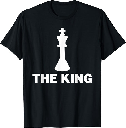 The King Couple Partner The Queen Chess Pieces Chess Lover T-Shirt - T-Shirt | Black