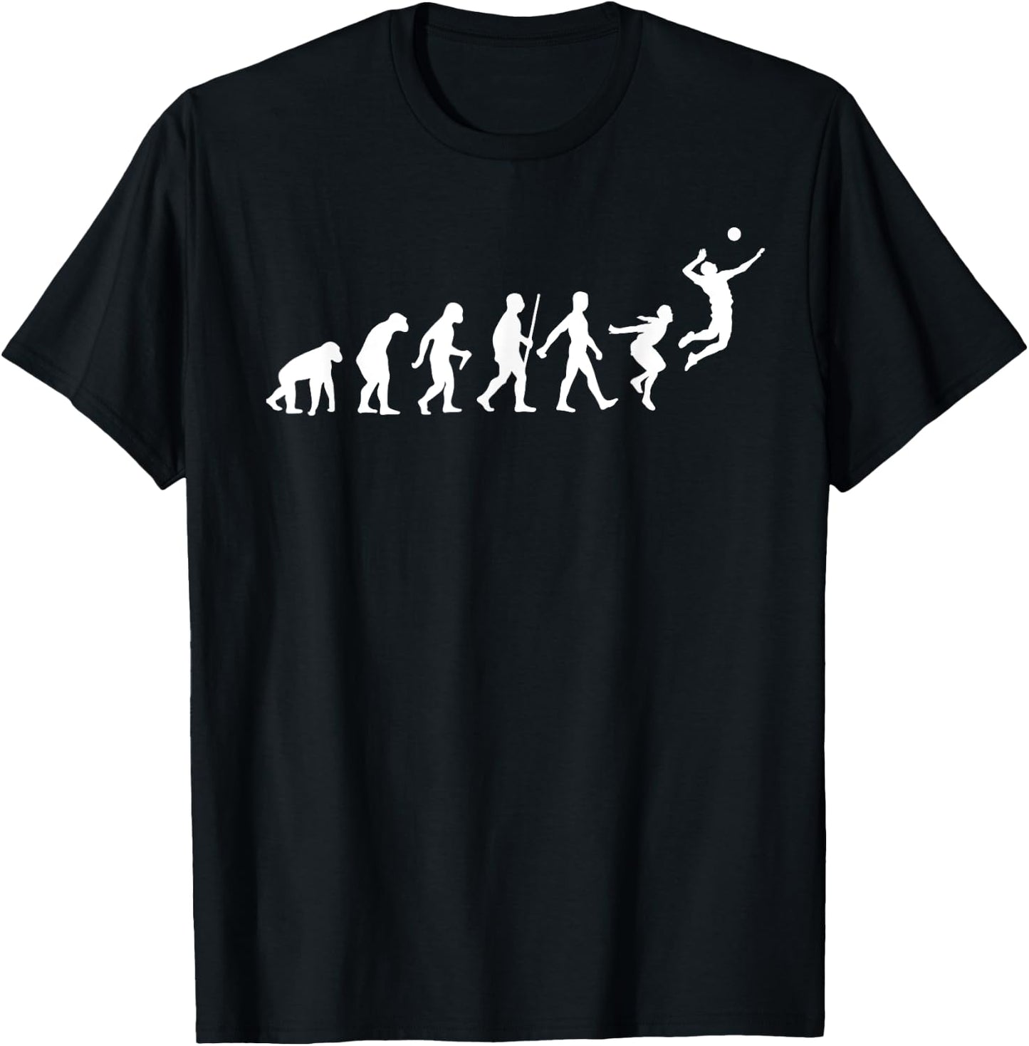 Funny Volleyball Design Women Ball Sports Athletes T-Shirt - T-Shirt | Black