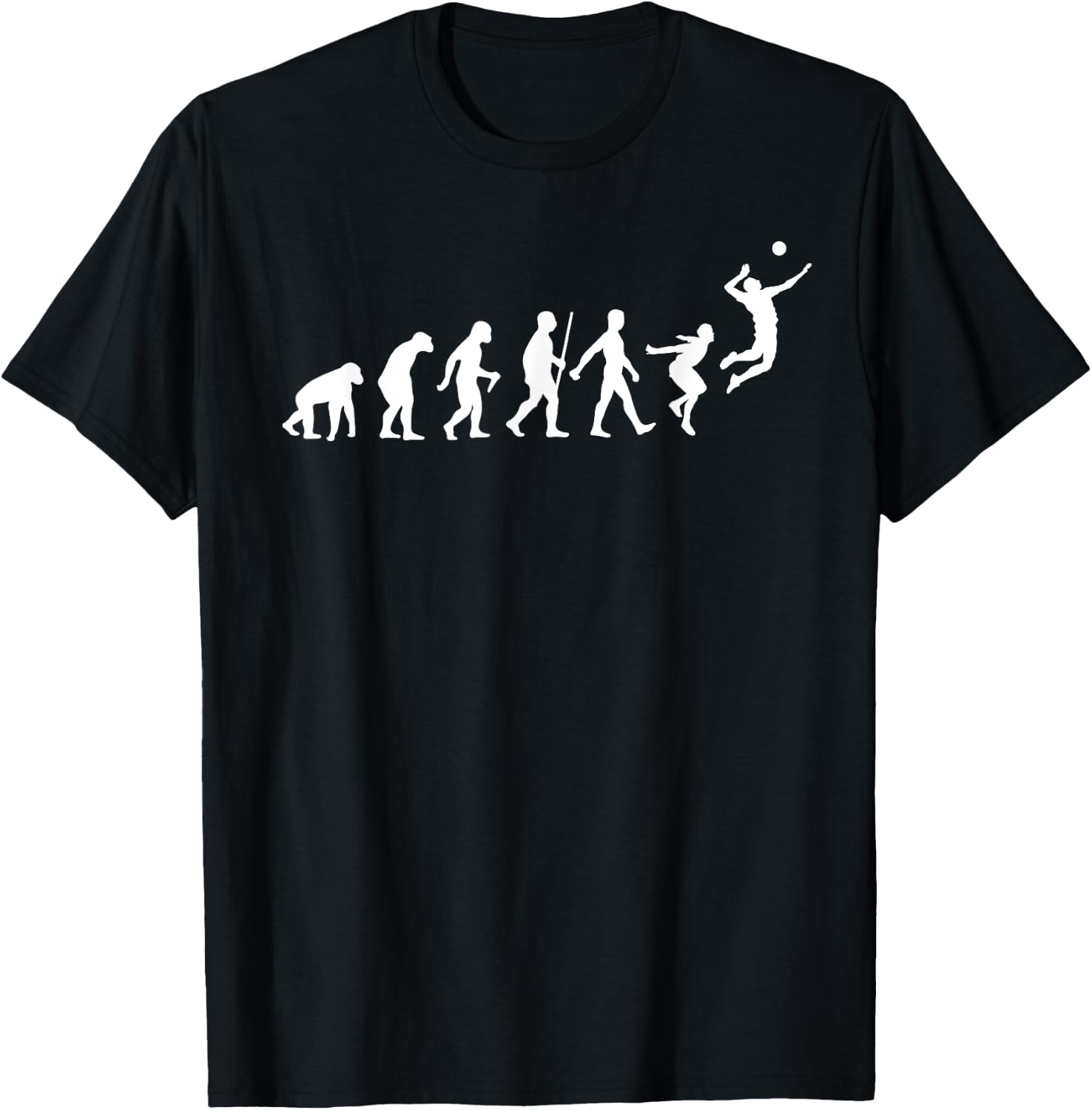 Funny Volleyball Design Women Ball Sports Athletes T-Shirt - T-Shirt | Black