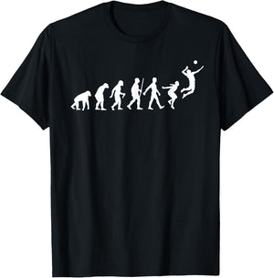 Funny Volleyball Design Women Ball Sports Athletes T-Shirt - T-Shirt | Black