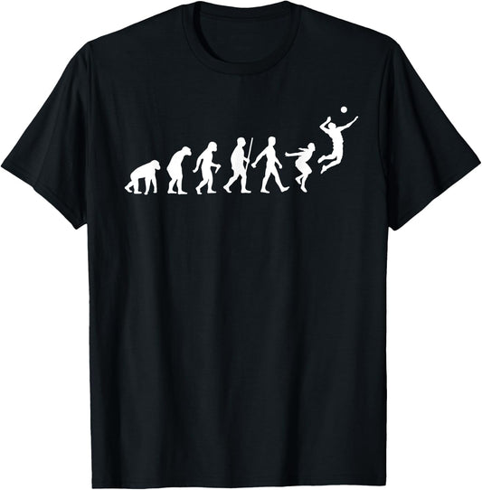 Funny Volleyball Design Women Ball Sports Athletes T-Shirt - T-Shirt | Black