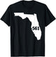 Florida 561 Area Code T-Shirt - T-Shirt | Black