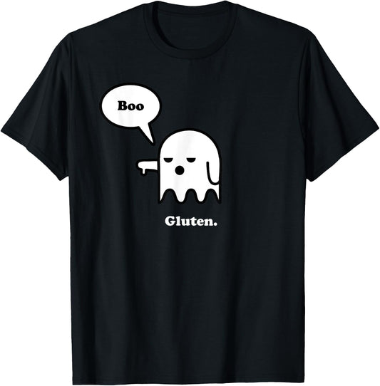Funny Gluten Free Clothing Halloween Ghost Boo I Hate Gluten T-Shirt - T-Shirt | Black