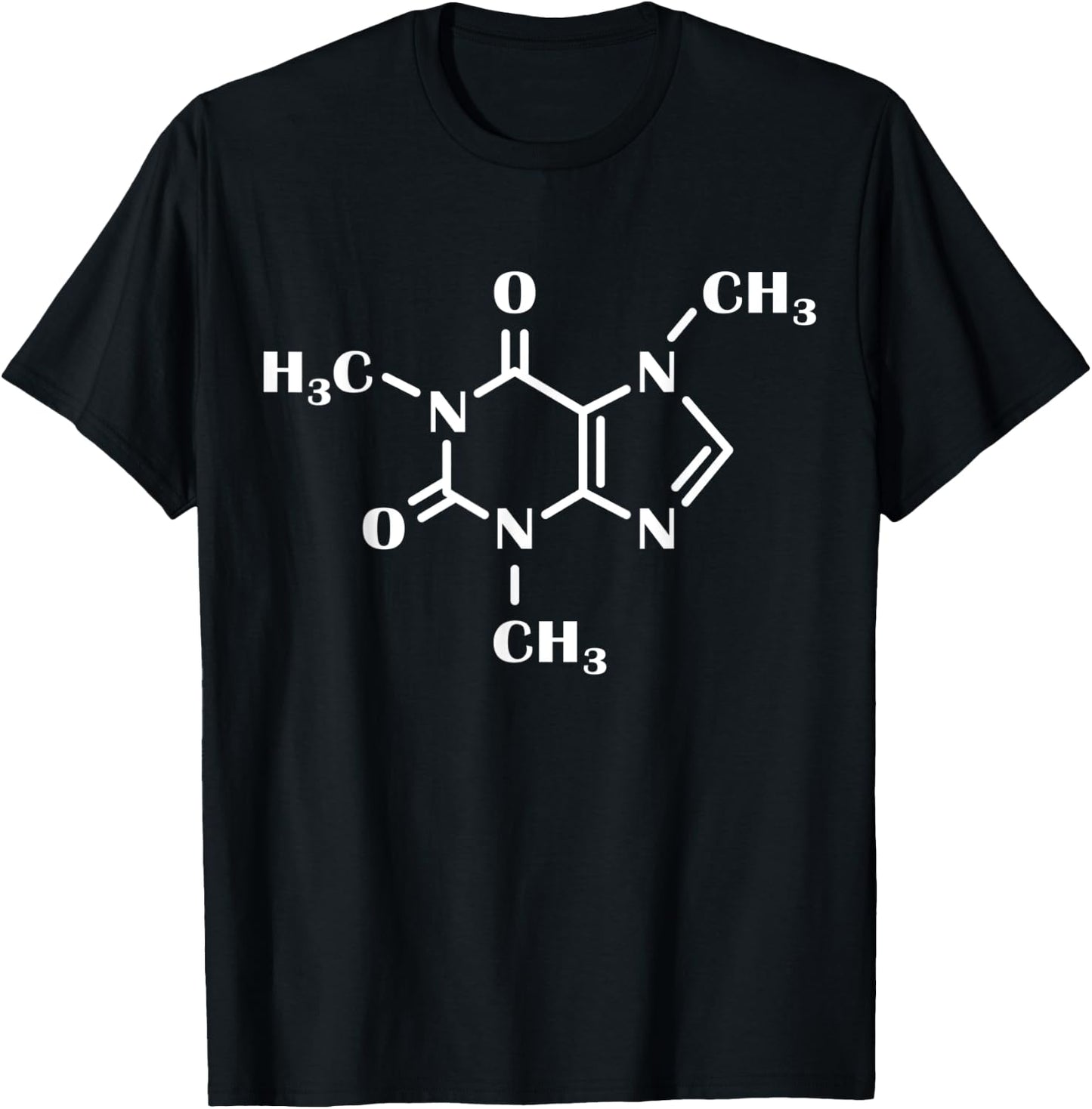 Caffeine Molecule | Coffee Shop Barista | Organic Chemistry T-Shirt - T-Shirt | Black