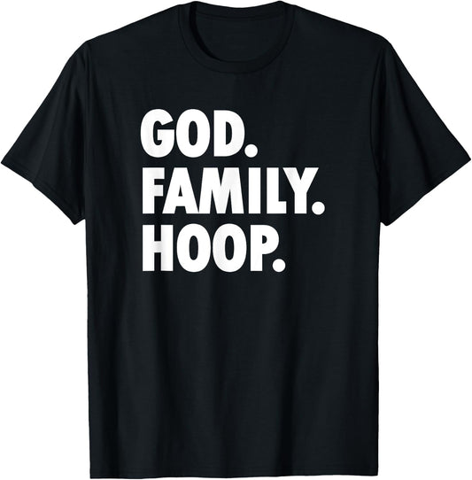 God Family Hoop - Novelty Basketball T-Shirt - T-Shirt | Black