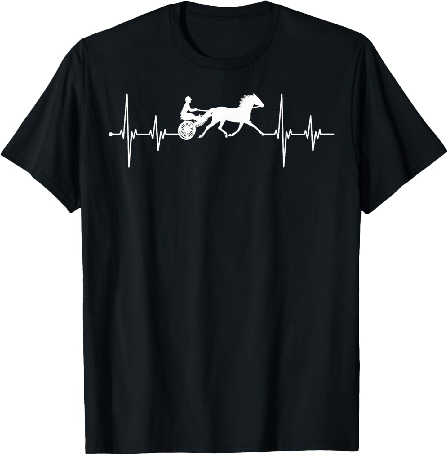 Funny Harness Horse Racing Gift Fo Men Women Horse Racer Fan T-Shirt - T-Shirt | Black
