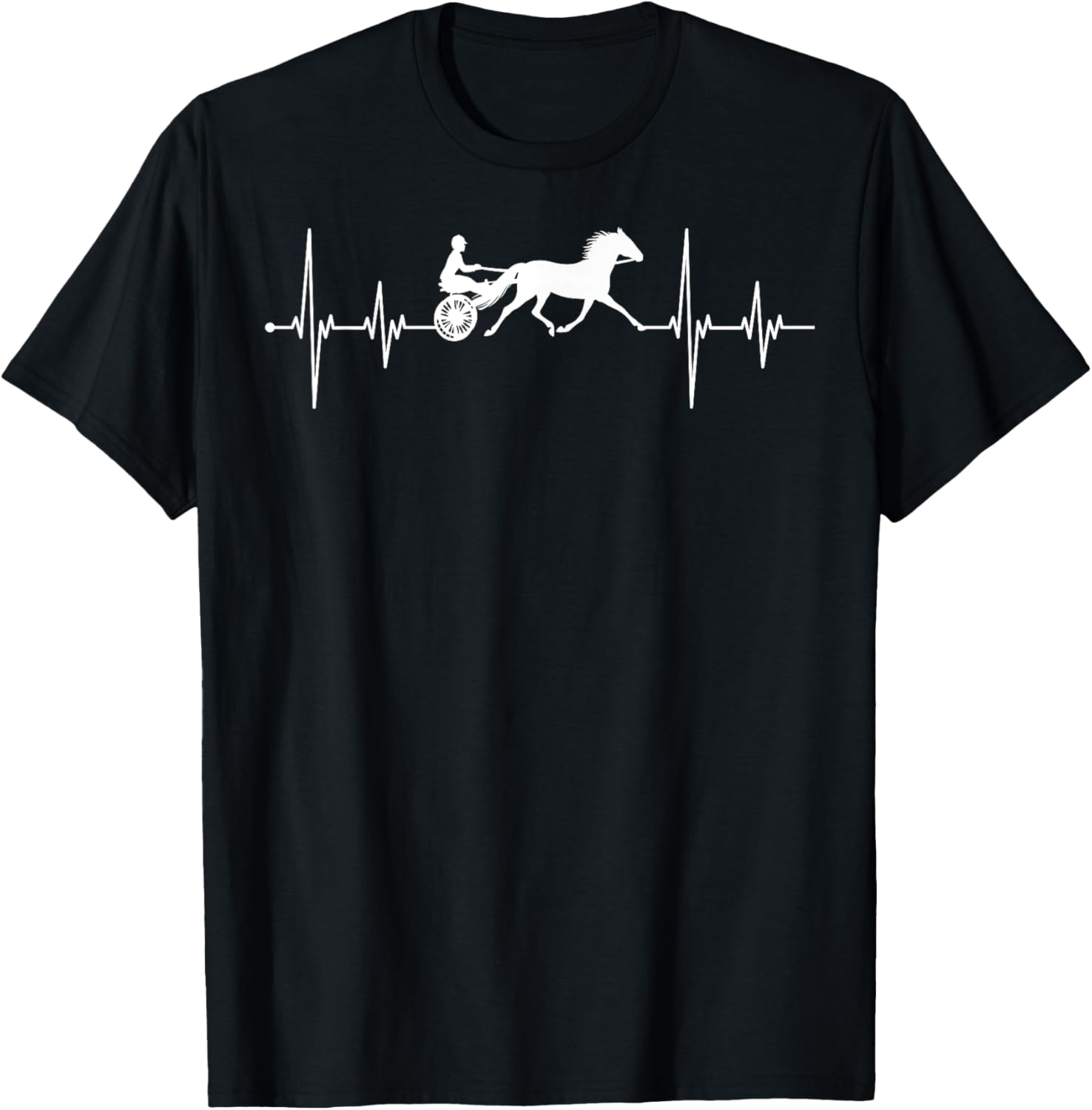 Funny Harness Horse Racing Gift Fo Men Women Horse Racer Fan T-Shirt - T-Shirt | Black