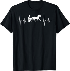 Funny Harness Horse Racing Gift Fo Men Women Horse Racer Fan T-Shirt - T-Shirt | Black