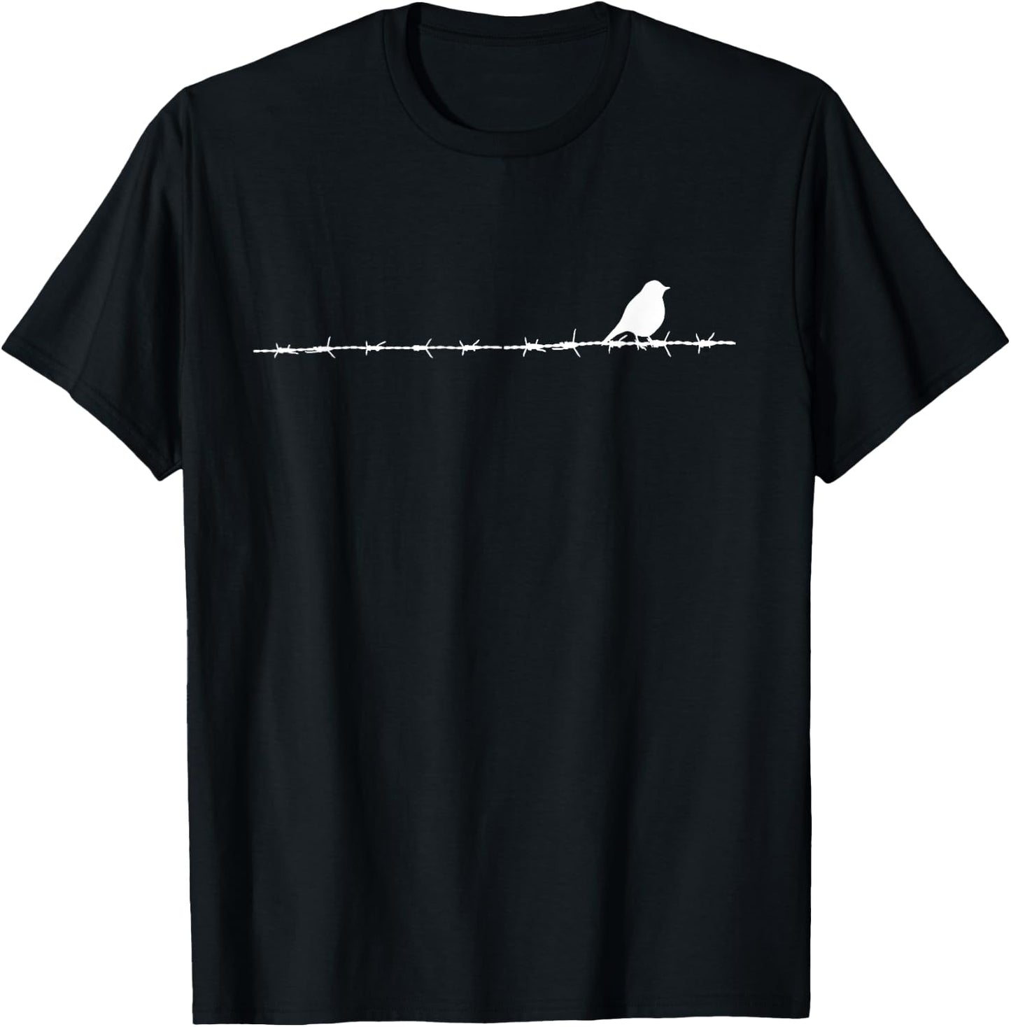Bird on a Wire for Birder or bird watcher T-Shirt - T-Shirt | Black