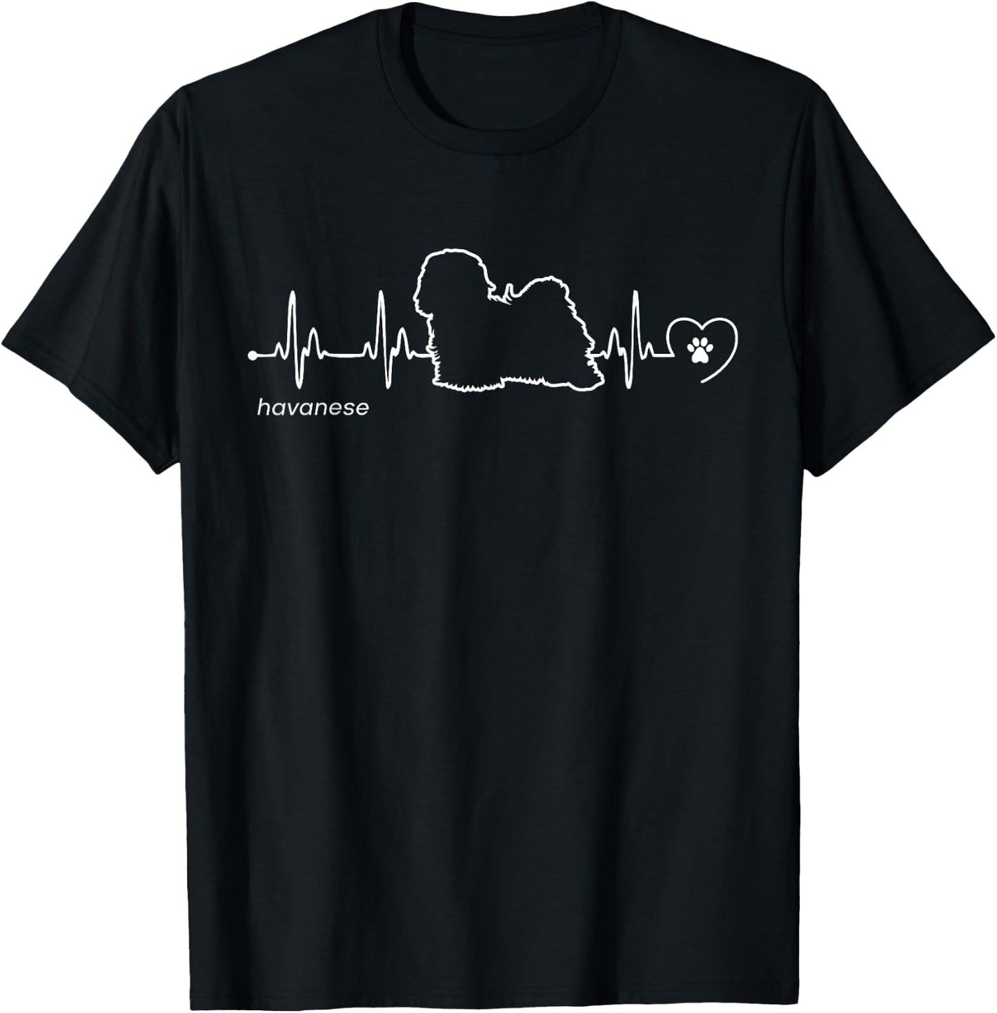Havanese Heartbeat - Havanese T-Shirt - T-Shirt | Black