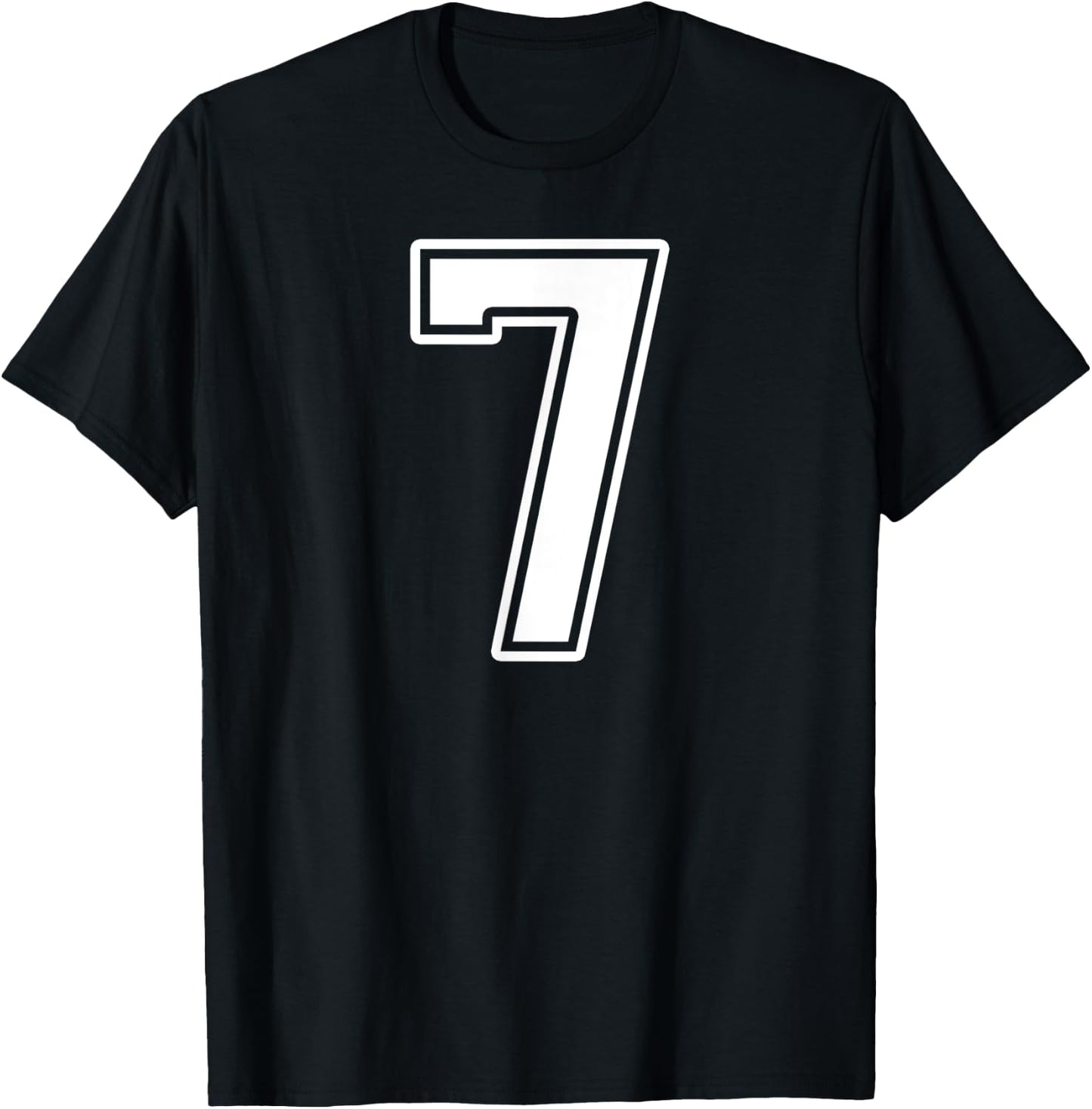 Number 7 Fan Player Jersey Style #7 Men Women Kids T-Shirt - T-Shirt | Black