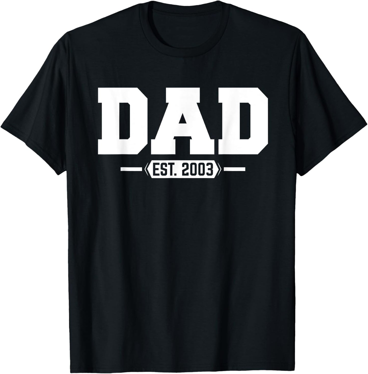 Dad 2003 Dad Established 2003 T-Shirt - T-Shirt | Black