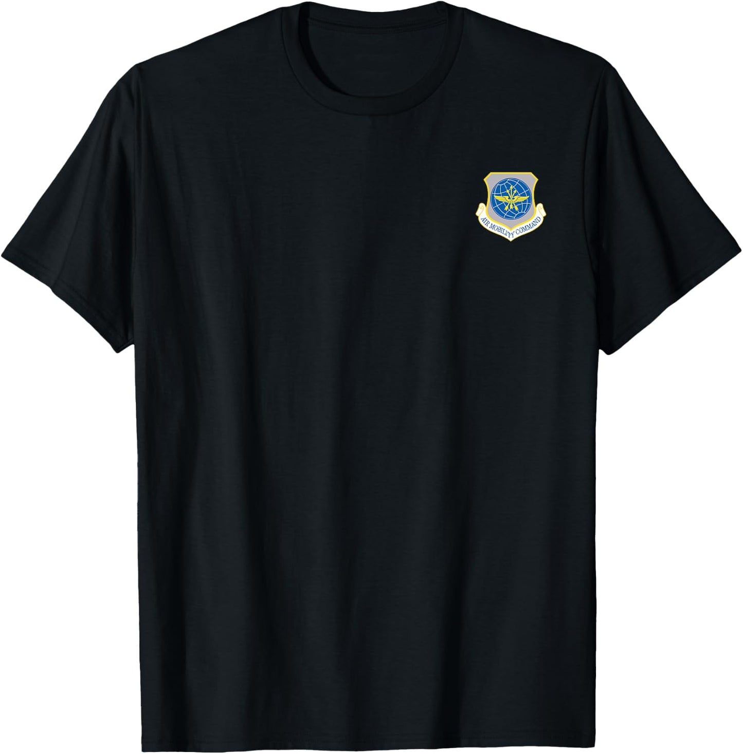 Air Mobility Command Veteran Soldier Vintage Small Logo T-Shirt - T-Shirt | Black