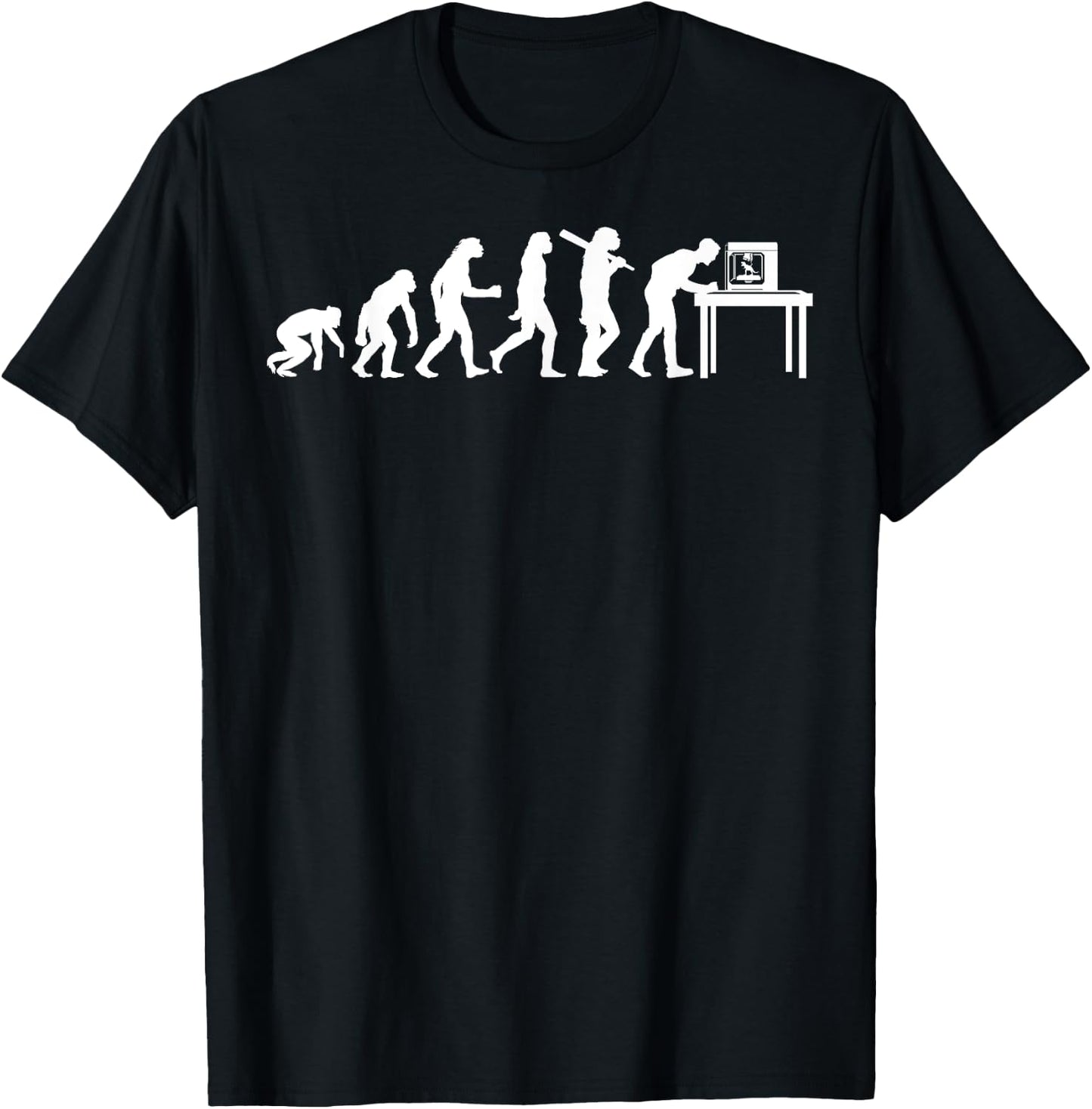 Funny 3D Printer Designs Men Women 3D Printing Evolution T-Shirt - T-Shirt | Black