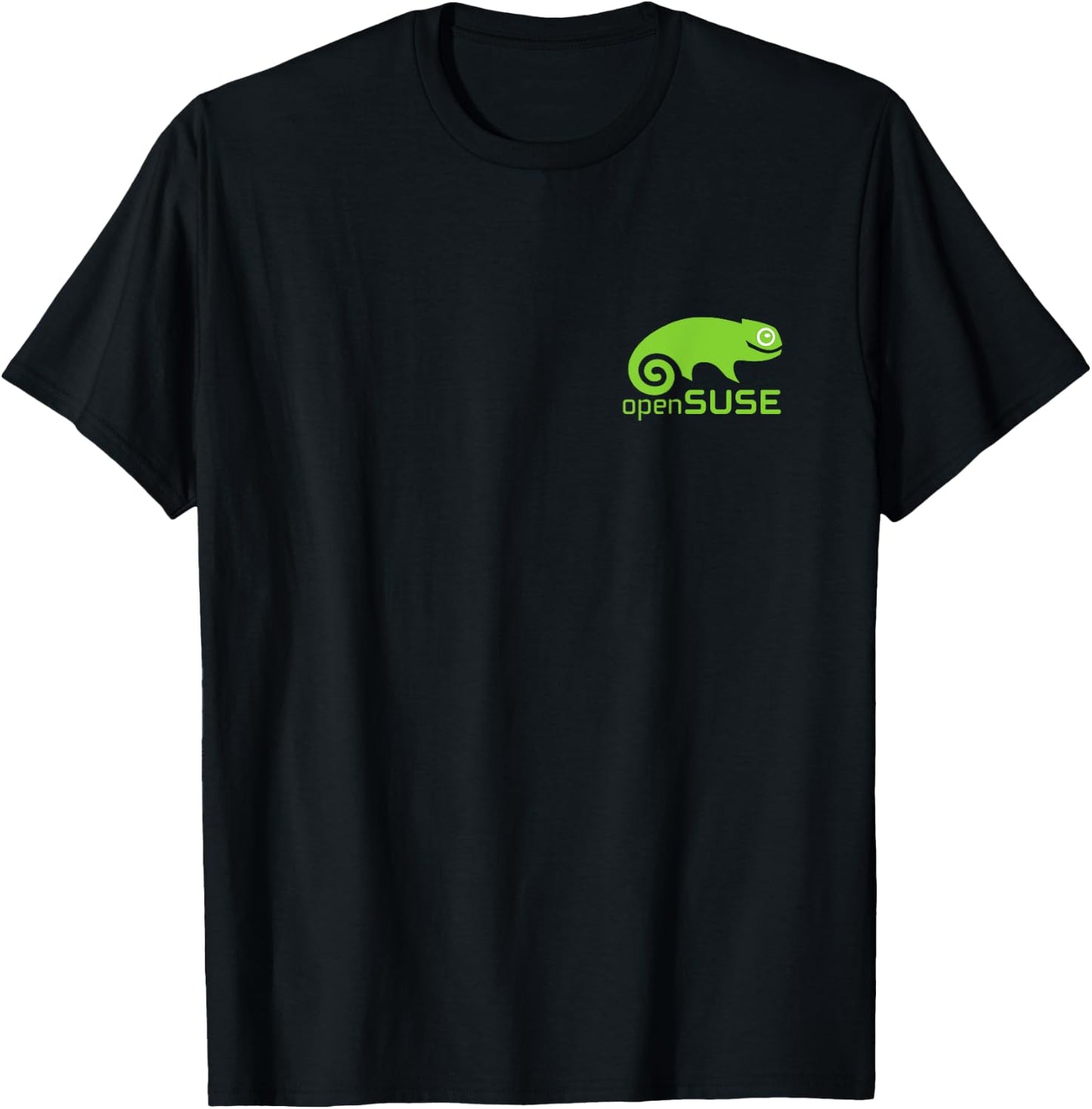 Linux openSUSE lover tagline & Logo Open Source Os T-Shirt - T-Shirt | Black