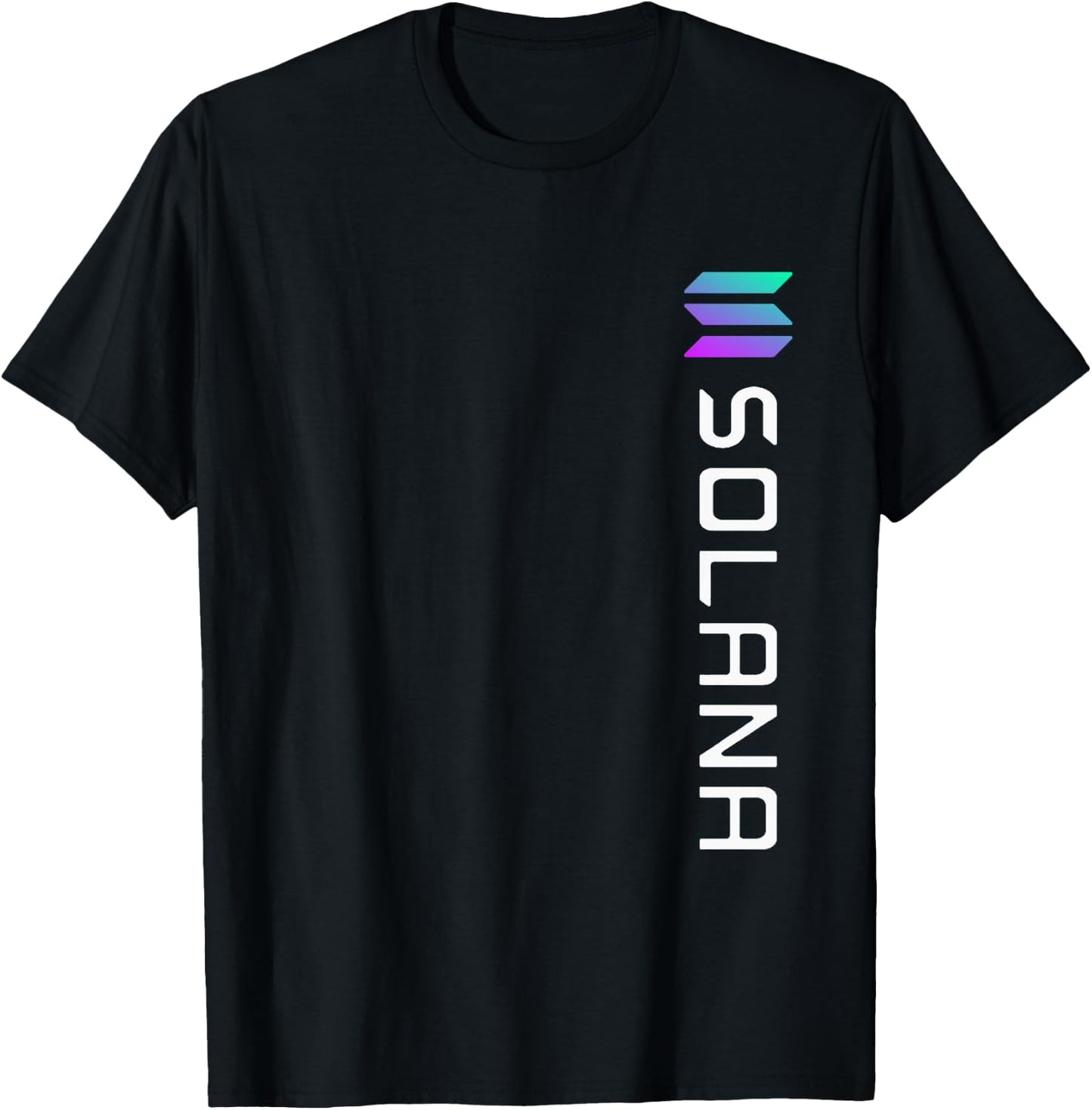 Solana SOL Logo Crypto Blockchain | Solana SOL T-Shirt - T-Shirt | Black