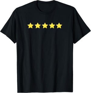 Funny 5 Star T-Shirt - T-Shirt | Black