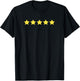 Funny 5 Star T-Shirt - T-Shirt | Black
