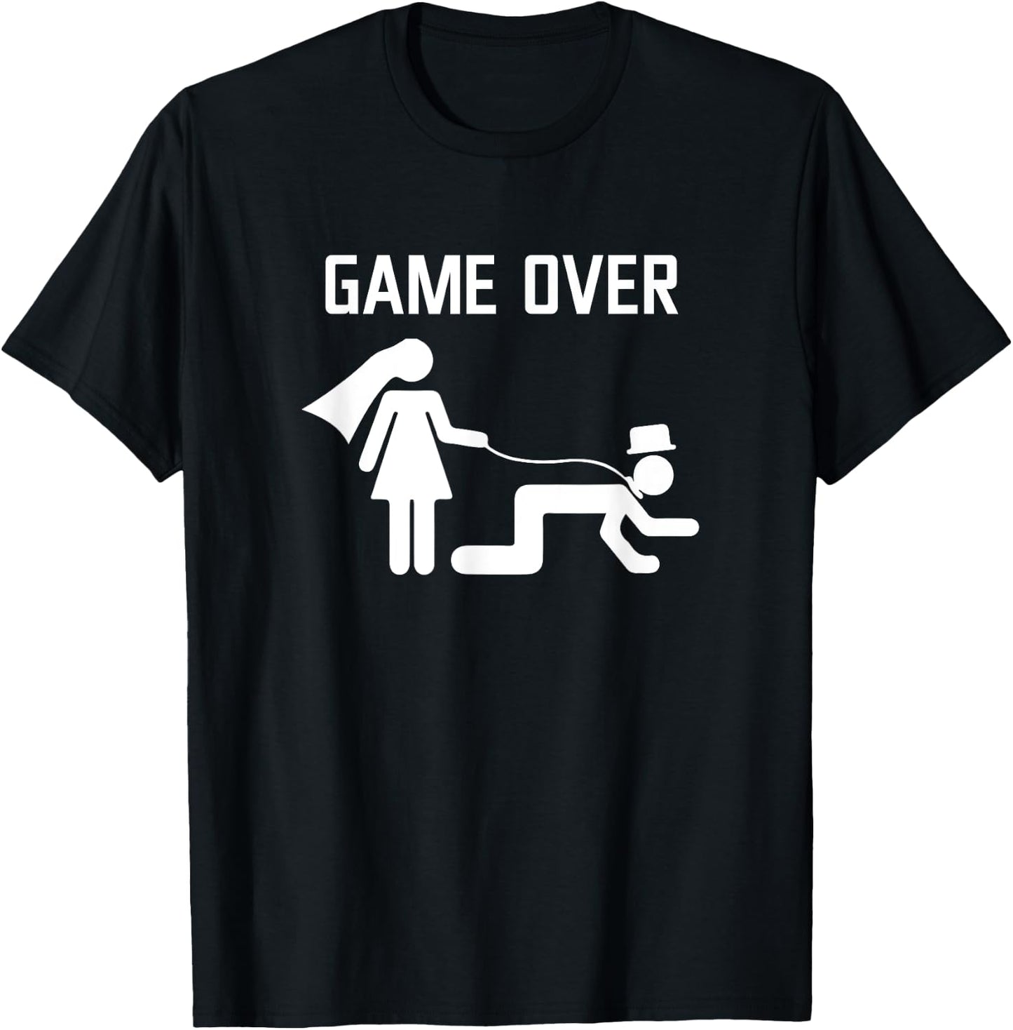 Funny Bride Groom Wedding Bachelor Bachelorette Party T-Shirt - T-Shirt | Black