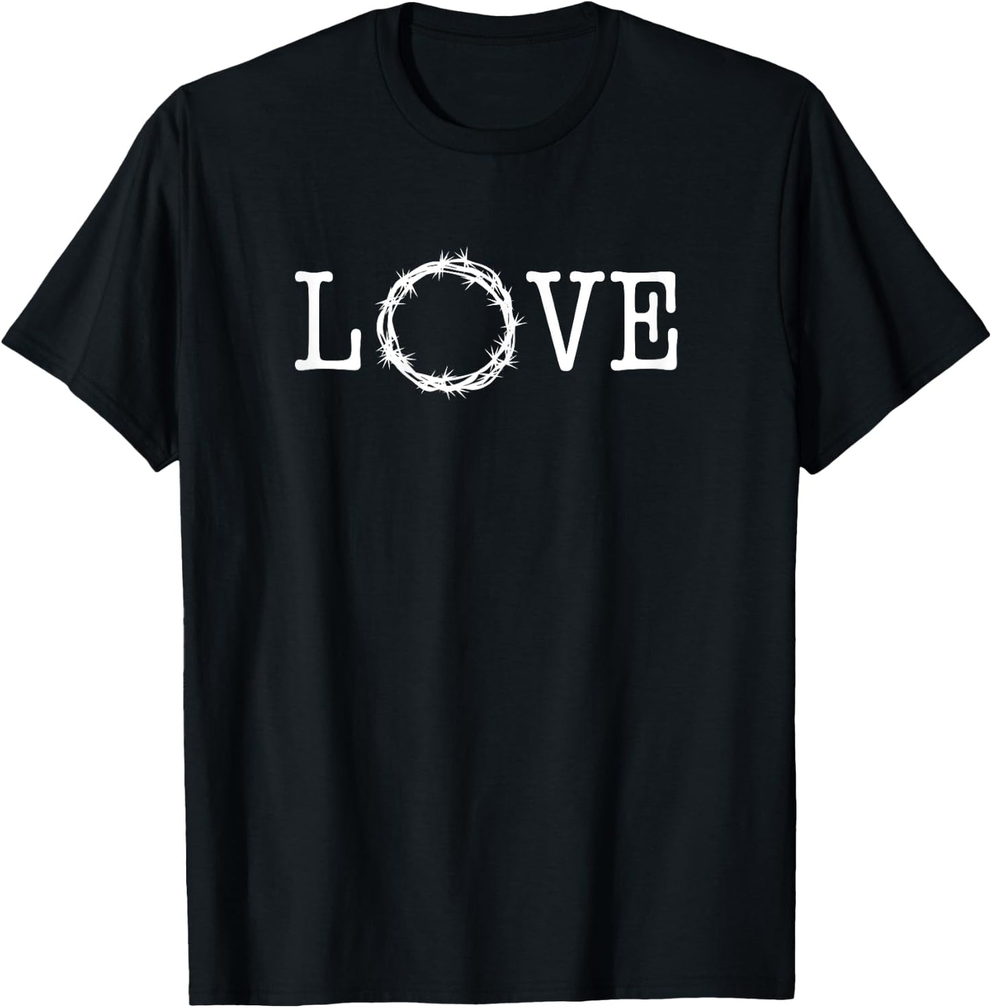 Love with Crown of Thorns as O Jesus Paid it All T-Shirt - T-Shirt | Black