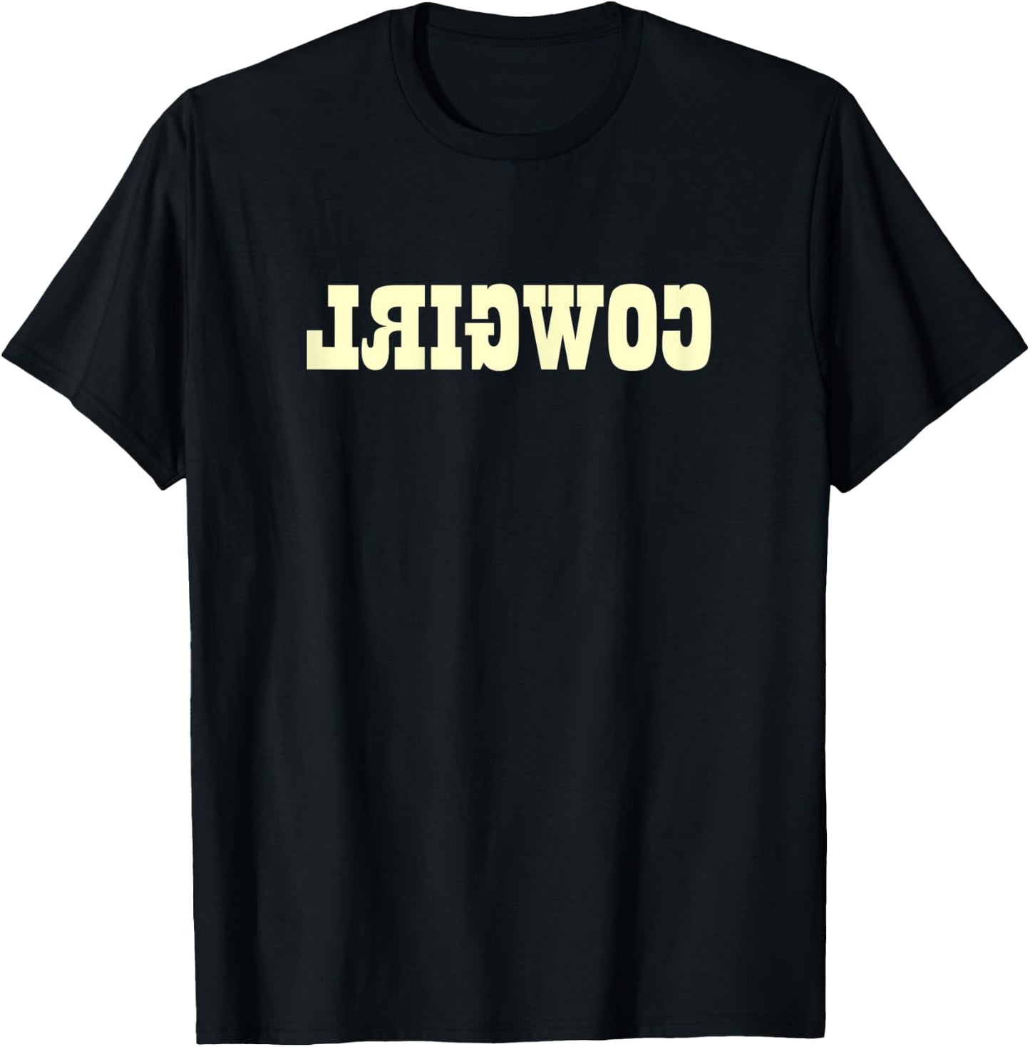 Funny Reverse Cowgirl lrigwoc Brown T-Shirt - T-Shirt | Black