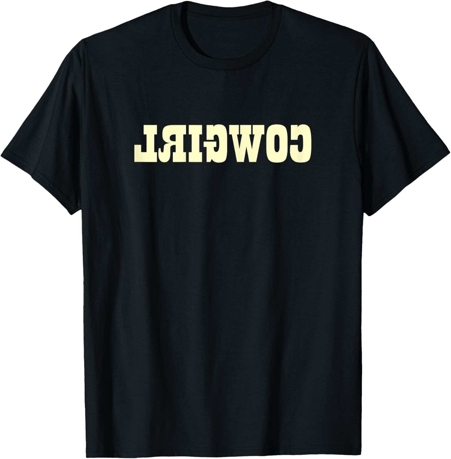 Funny Reverse Cowgirl lrigwoc Brown T-Shirt - T-Shirt | Black